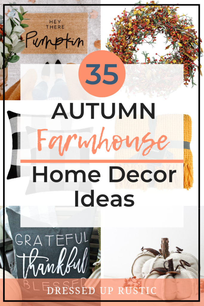 Do you want to decorate for autumn? Do you need some rustic home decor ideas? Here are 35 fall farmhouse decor ideas to get you started!