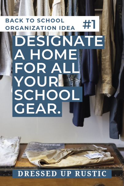 A closet of clothes - Back to School Organization Idea 1 - Designate a Home for All Your School Gear