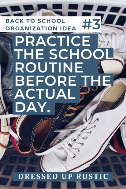 A pile of shoes in a closet - Idea 3 - Practice the school routine before the actual day