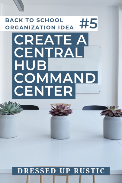 White Command Center - Organization Idea 5 - Create a central hub command center